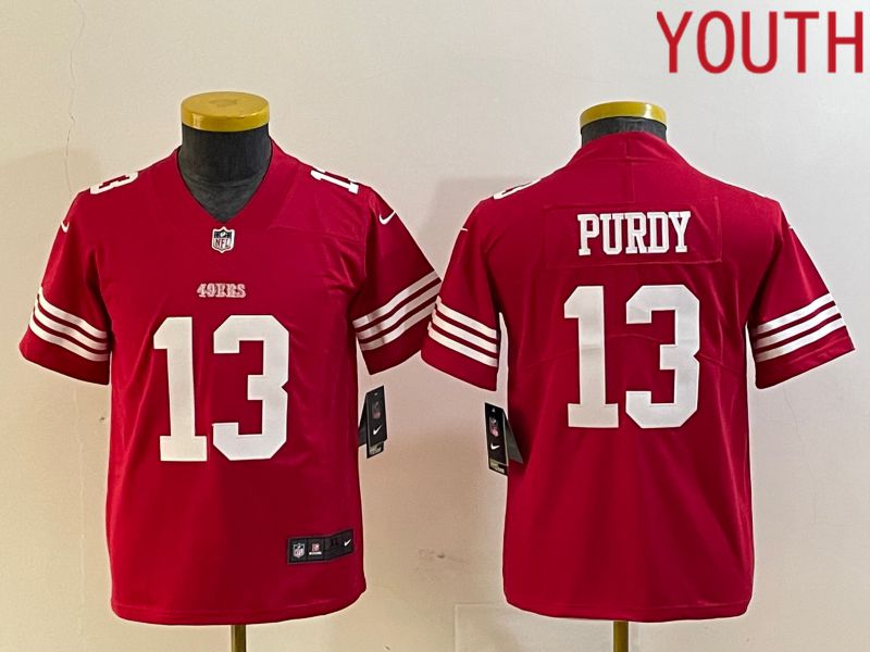Youth San Francisco 49ers #13 Purdy Red 2023 Nike Vapor Limited NFL Jersey
